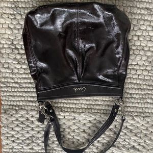 Coach Patent Wine Color Purse
